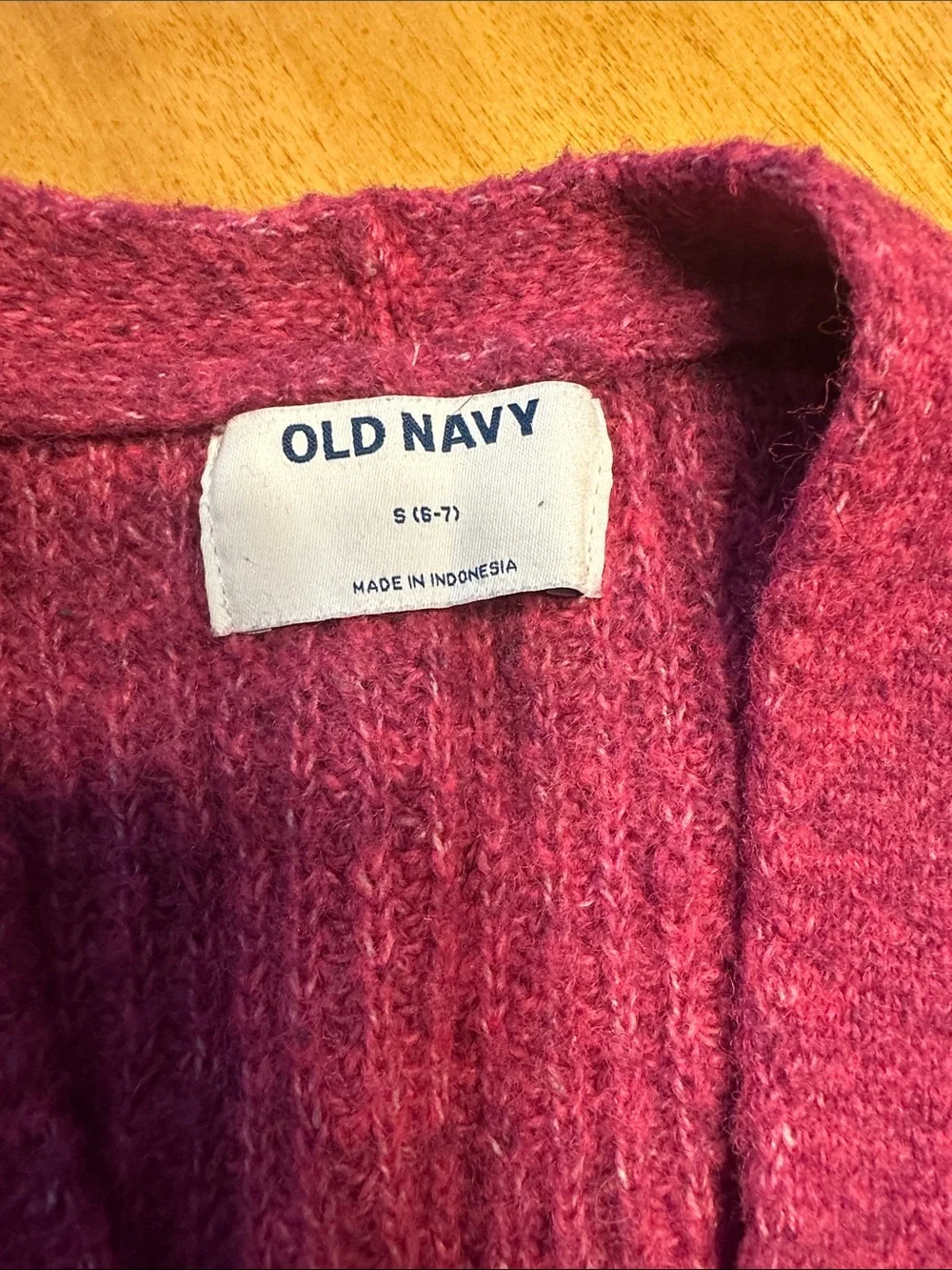 Old Navy Berry Pink Chunky Button Cardigan
